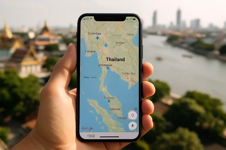 Basis van Thailand Google maps