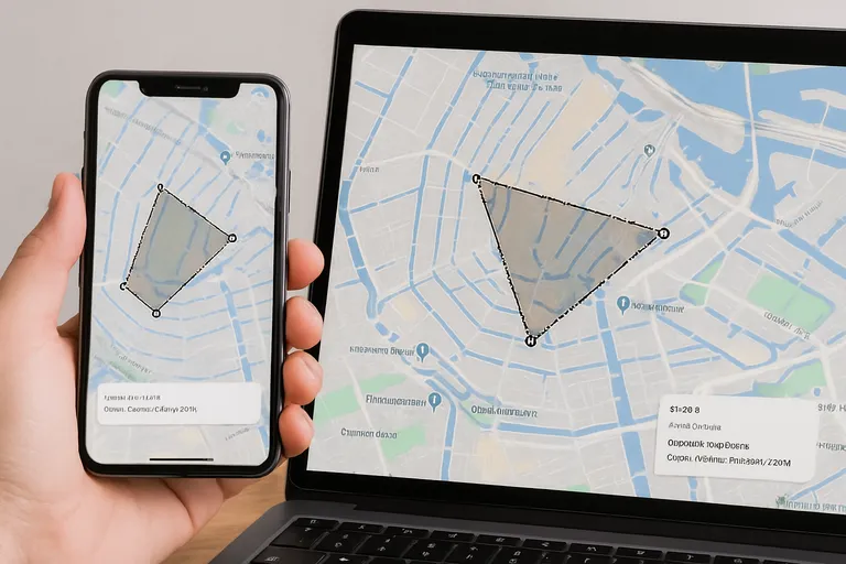 Zo meet je in Google maps (desktop en mobiel)